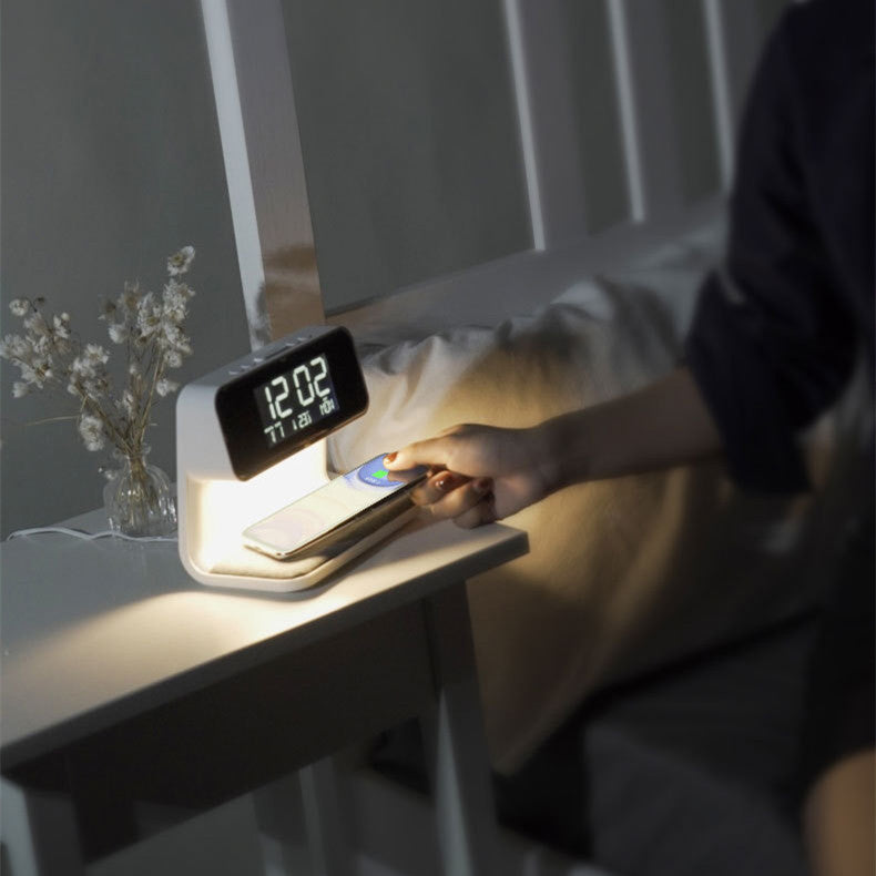 Creative 3 In 1 Bedside Lamp Wireless Charging.