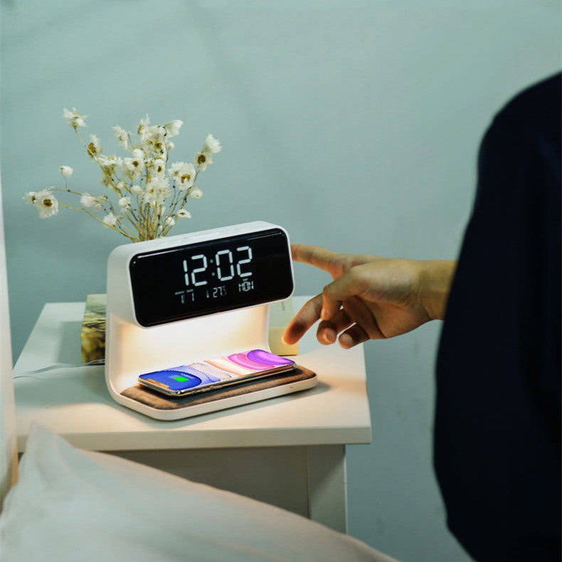 Creative 3 In 1 Bedside Lamp Wireless Charging.